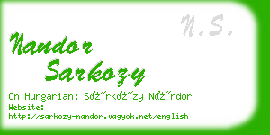 nandor sarkozy business card